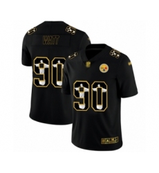 Men's Pittsburgh Steelers #90 T. J. Watt Black Jesus Faith Edition Limited Stitched Jersey